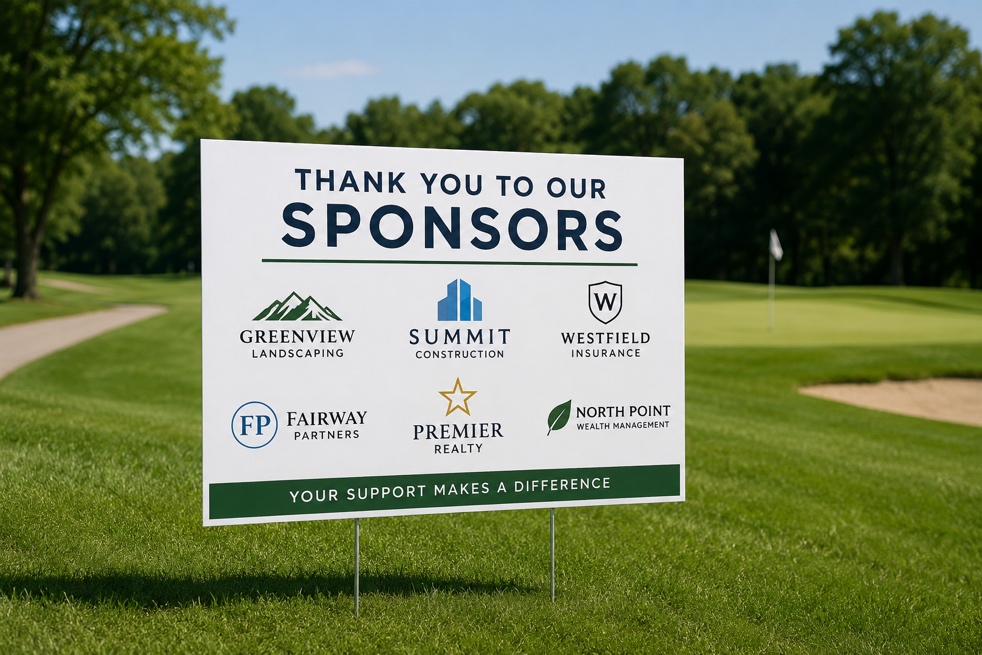 Recognizing golf tournament sponsors